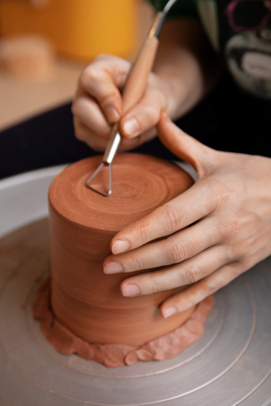 Pottery craftsperson studio creating ceramics 23 2150164886