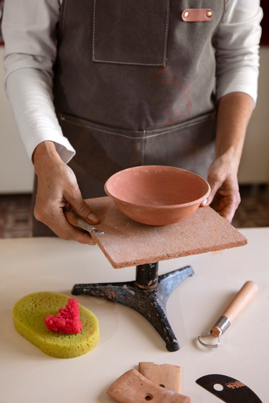 Pottery craftsperson studio creating ceramics 23 2150164898