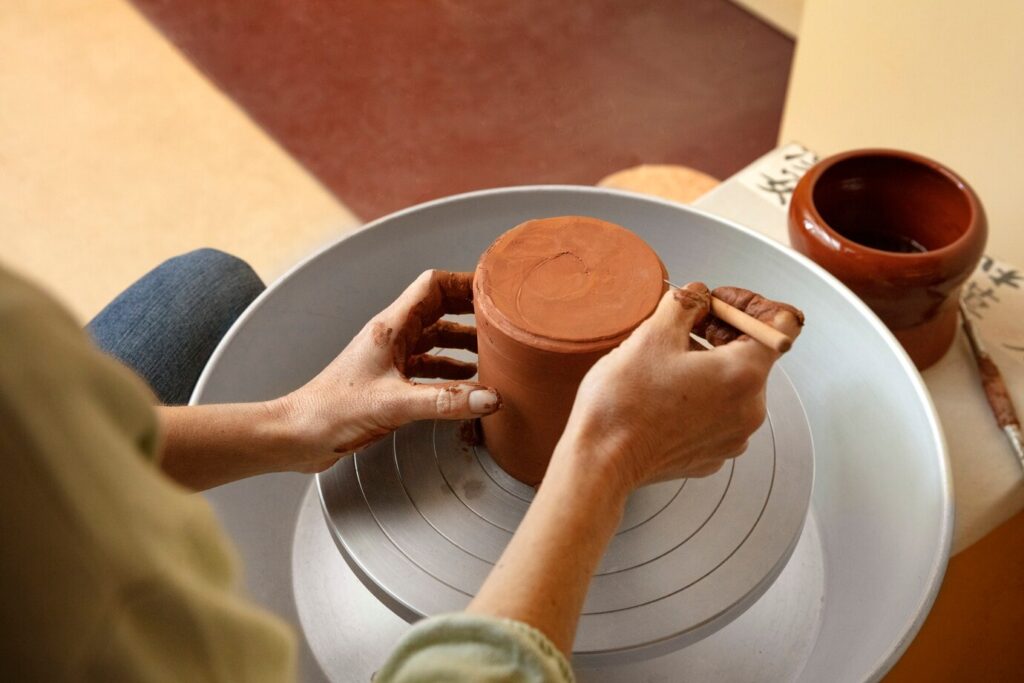 Pottery craftsperson studio creating ceramics 23 2150164920